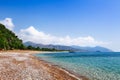 Beach near of ancient greek and roman ancient city of Olympos coast Kemer Antalya Turkey Royalty Free Stock Photo