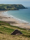 Beach near Auderville, Normandy France in summer