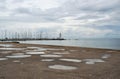 Beach near the Nautical club of Thessaloniki in Kalamaria