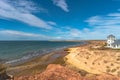 Beach nearby Puerto Madryn city in Patagonia Royalty Free Stock Photo