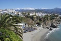 The beach of Nerja in Spain.