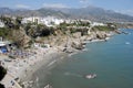 The beach of Nerja in Spain.