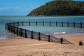 Beach Netted Swimming Enclosure Royalty Free Stock Photo