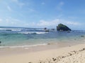 Beach ngandong in the morning yogyakarta