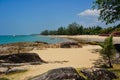 beach with no people and rocks