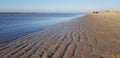 Beach of the North Sea near Egmond aan Zee. Beautiful part of the dutch coast on a sunny day in autumn. Royalty Free Stock Photo