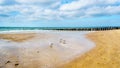 Beach at the North Sea and Westerschelde near the harbor city of Vlissingen Royalty Free Stock Photo