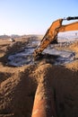 Beach nourishment katwijk Royalty Free Stock Photo