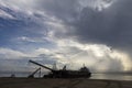 Beach nourishment in Terengganu, Malaysia Royalty Free Stock Photo