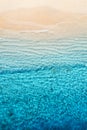 Beach and ocean as a background from air. Azure water background from top view. Summer seascape from drone. Gili Meno island, Indo Royalty Free Stock Photo