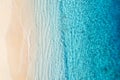 Beach and ocean as a background from top view. Azure water background from top view. Summer seascape from air. Gili Meno island, I Royalty Free Stock Photo