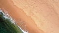 Beach and ocean as a background from top view. Azure water background from top view. Summer seascape from air. Gili Meno Royalty Free Stock Photo