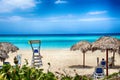 Beach and ocean Varadero in Cuba Royalty Free Stock Photo