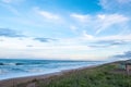 Beach ocean view of Waves on Atlantic Coast Outer Banks of North Carolina Royalty Free Stock Photo