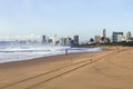 Beach Ocean Waves and Shoreline Against Blue Sky Royalty Free Stock Photo