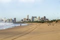 Beach Ocean Waves and Shoreline Against Blue Sky Royalty Free Stock Photo