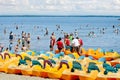 The beach of Oka. Royalty Free Stock Photo