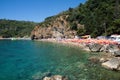 Beach of old town of Budva, Montenegro Royalty Free Stock Photo