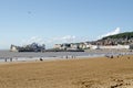 Beach and Old Town, Weston-Super--Mare Royalty Free Stock Photo