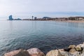 Beach panorama Barcelona Spain Europe