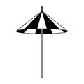 Beach parasol icon, flat design Royalty Free Stock Photo