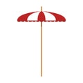 Beach parasol icon, flat design