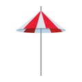 Beach parasol icon, flat design Royalty Free Stock Photo
