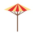 Beach parasol icon, flat design Royalty Free Stock Photo