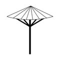 Beach parasol icon, flat design Royalty Free Stock Photo