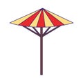 Beach parasol icon, flat design Royalty Free Stock Photo