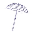 Beach parasol icon, flat design Royalty Free Stock Photo