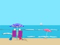 Beach-parasols