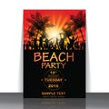 beach party flyer. Vector illustration decorative design Royalty Free Stock Photo