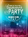 Beach Party Flyer for your latin music event Royalty Free Stock Photo