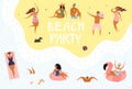 Beach party illustration Royalty Free Stock Photo