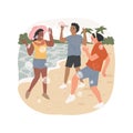 Beach party isolated cartoon vector illustration. Royalty Free Stock Photo