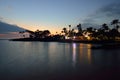 Beach party Luau in Hawaii after sunset Royalty Free Stock Photo