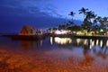 Beach party Luau in Hawaii after sunset