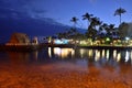 Beach party Luau in Hawaii after sunset Royalty Free Stock Photo