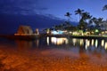 Beach party Luau in Hawaii after sunset Royalty Free Stock Photo