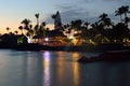 Beach party Luau in Hawaii after sunset Royalty Free Stock Photo