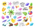 Beach party objects Royalty Free Stock Photo