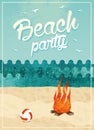 Beach party poster Royalty Free Stock Photo