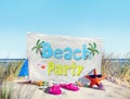 Beach Party Starfish Sunglasses Slipper Shell Sand Concept