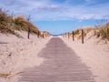 Beach path on the Baltic Sea in Warnemuende