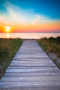 Beach Path Sunset Royalty Free Stock Photo