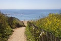 Beach path to Thurlestone Bay, Devon, England