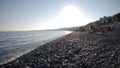 Beach pebble in tide