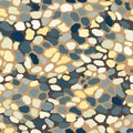 Beach pebbles seamless vector pattern backgrount texture
