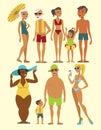 Beach people characters